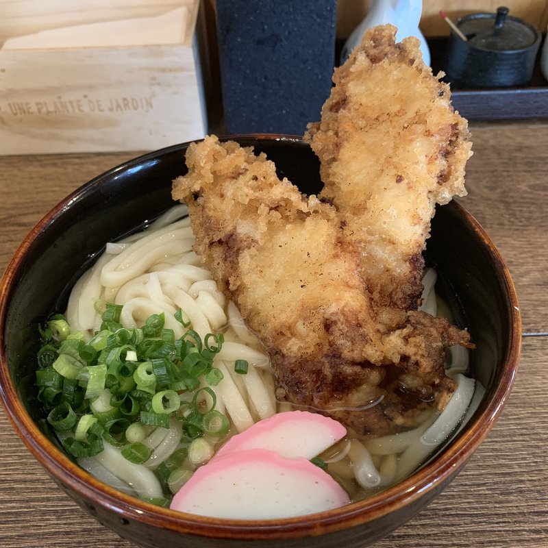 かしわ天うどん(あかみち)