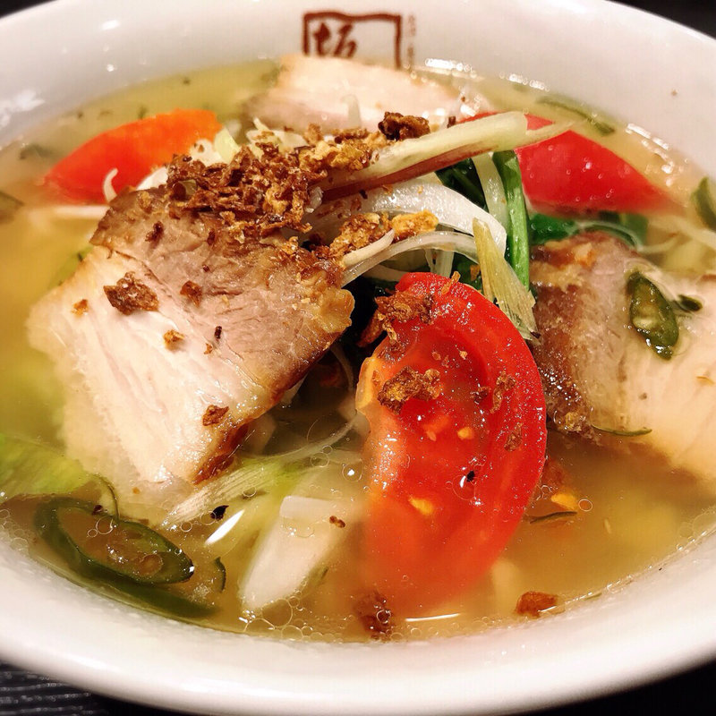 青唐うま塩ラーメン･夏(喜多方ラーメン坂内 市川店)