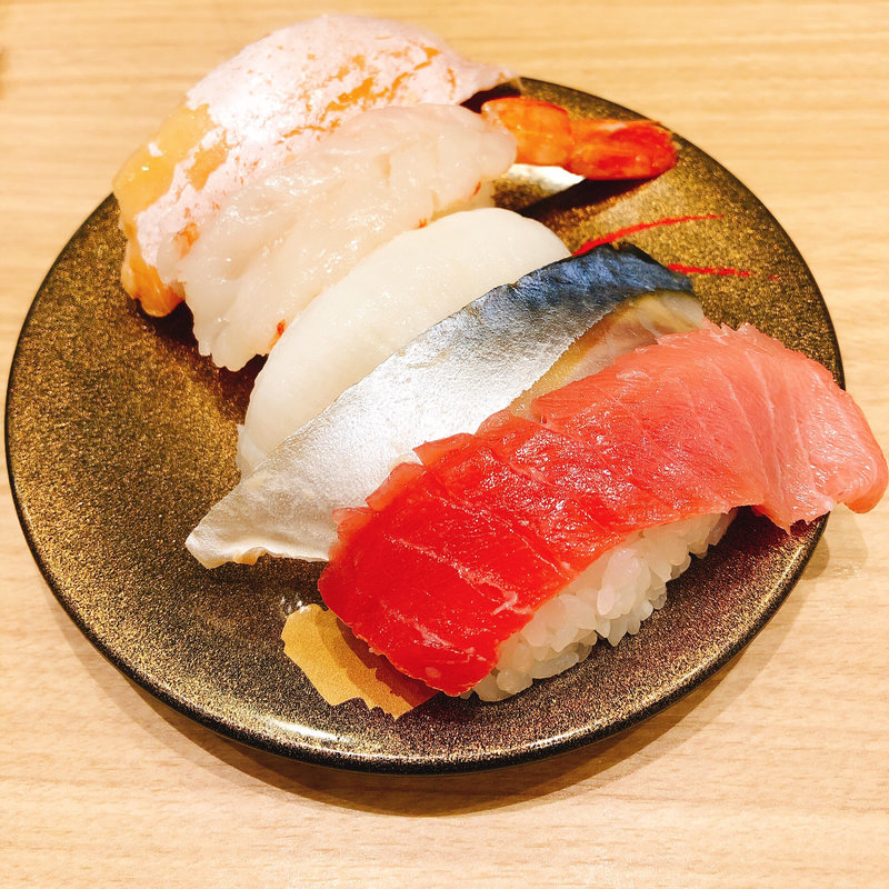 おすすめ5貫盛り(北海道海鮮市場寿司 とっぴ〜 ヴィーナスフォート店)