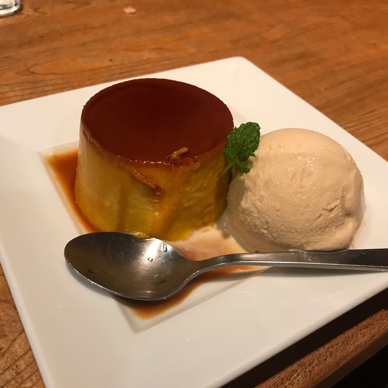 カボチャプリンとアイスクリーム(えぼし本店)