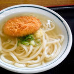 コロッケうどん（かけ+コロッケ）(うどん一福)