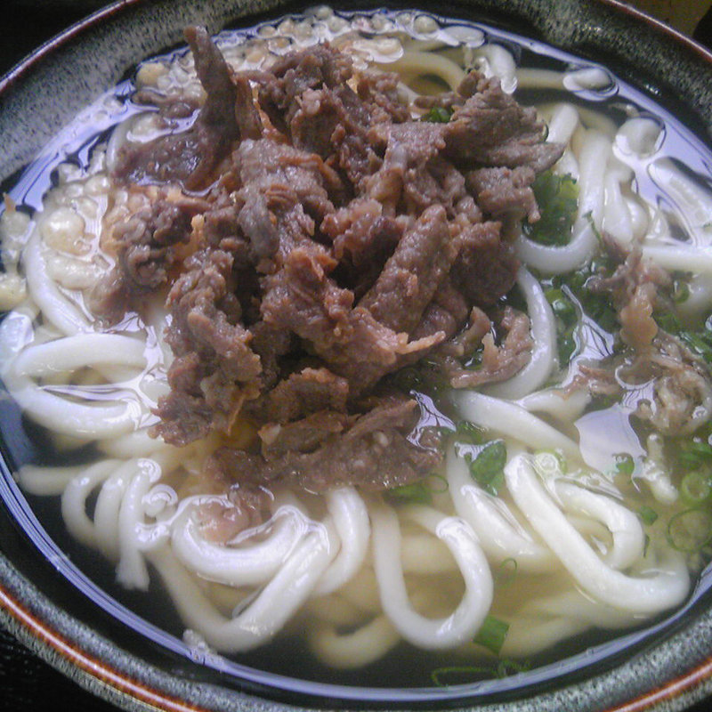 かけうどん＋肉トッピング(白川うどん （しらかわうどん）)