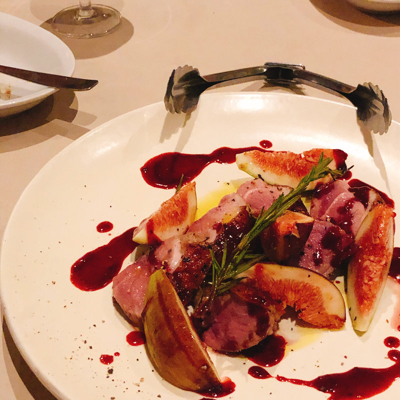 いちじくと鴨肉のロースト(カフェレストラン ベルツ 三田)