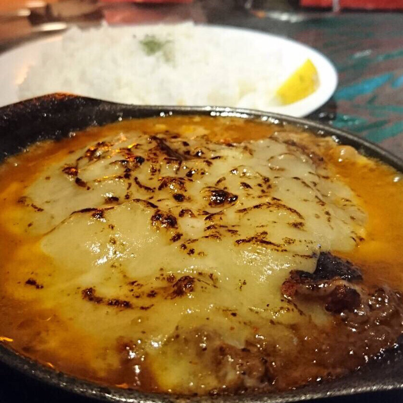 鉄板 地獄谷キーマカリー(札幌スープカリー アナンダ)