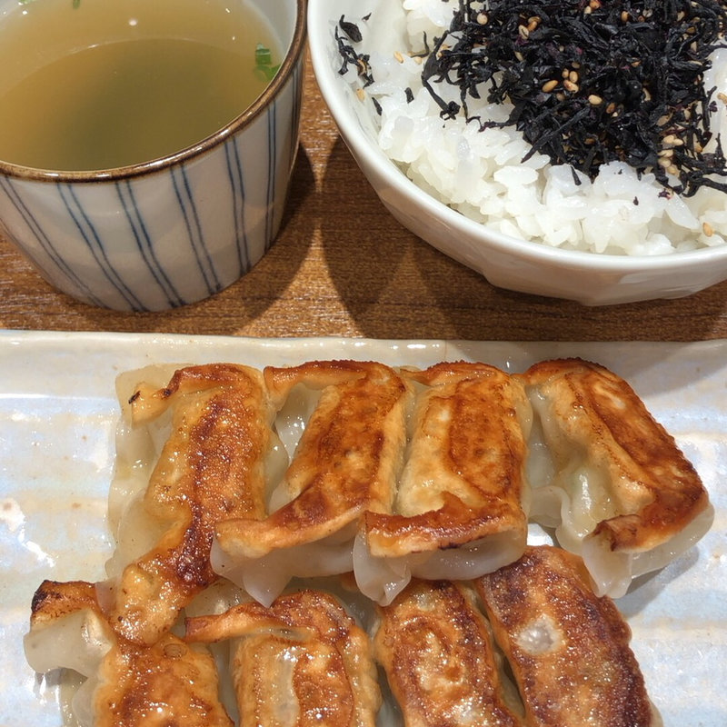 島唐辛子餃子としそひじきご飯(小)(まん天餃子)