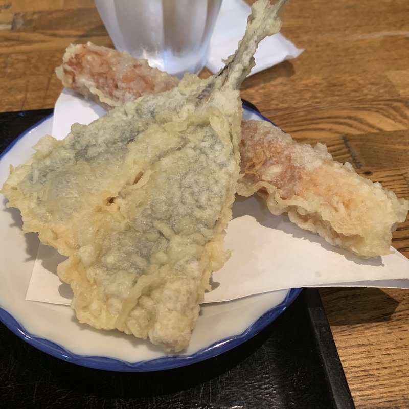 アジ天+ちくわ天(石川うどん )