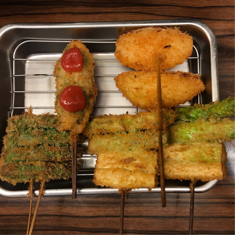 串カツ色々(串カツさくら 本店 難波 なんばの串カツ)