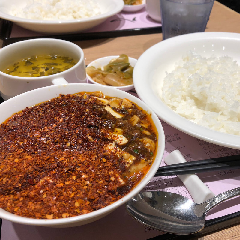 麻婆豆腐セット（A大辛 正宗麻婆豆腐）(陳建一麻婆豆腐店 木場)