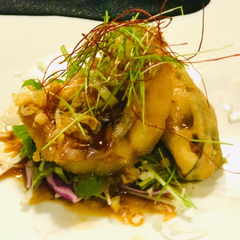 本日の海鮮料理(甘鯛と茄子)(ビストロチャイナ 蜜柑)