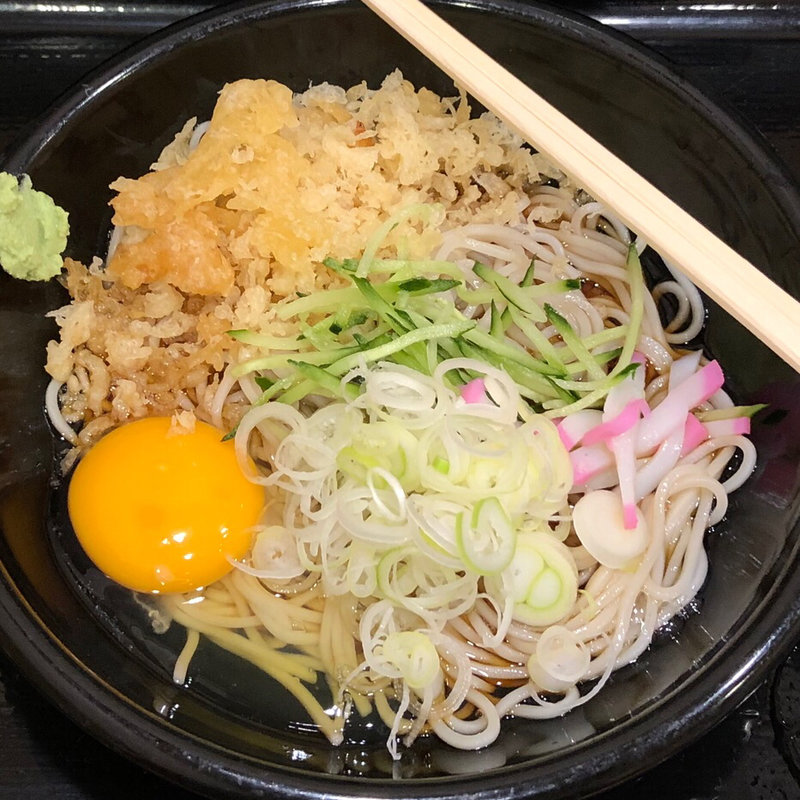 冷したぬき玉そば(小諸そば 飯田橋店 )