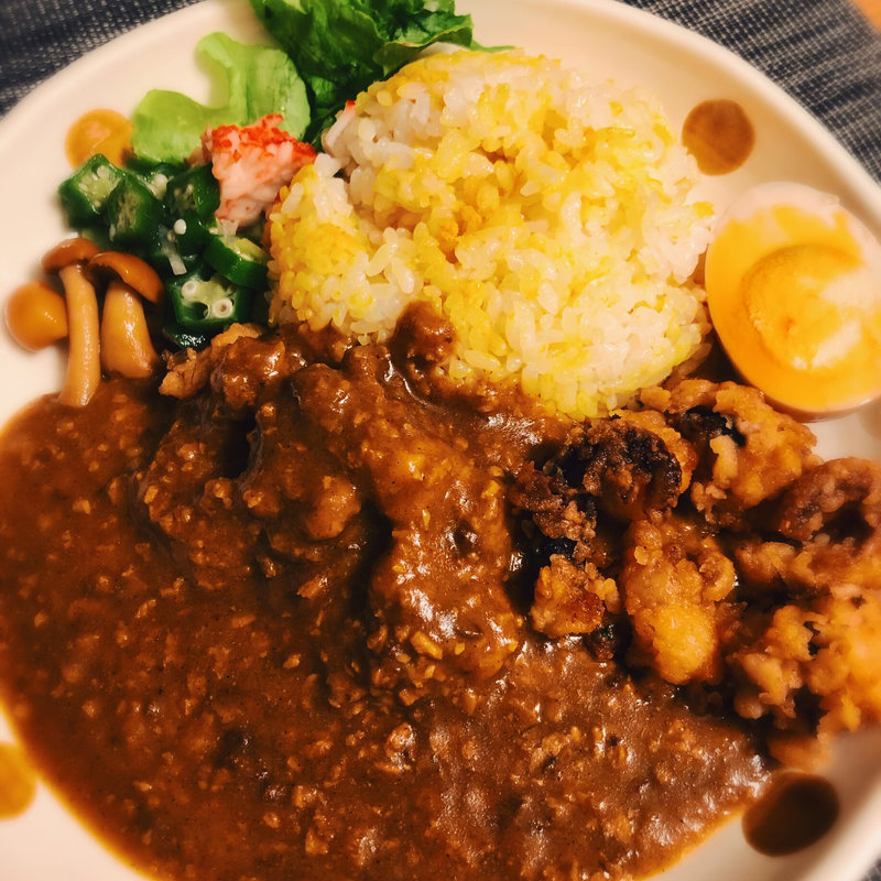 タコ唐揚げキーマ(すえ☆pi亭)