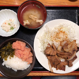 豚生姜焼き定食(博多もつ鍋 やまや 大阪北浜店)
