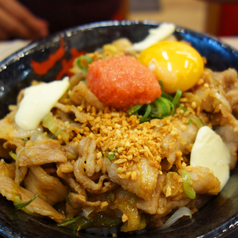 福岡明太バターすた丼(伝説のすた丼屋 福岡天神店)