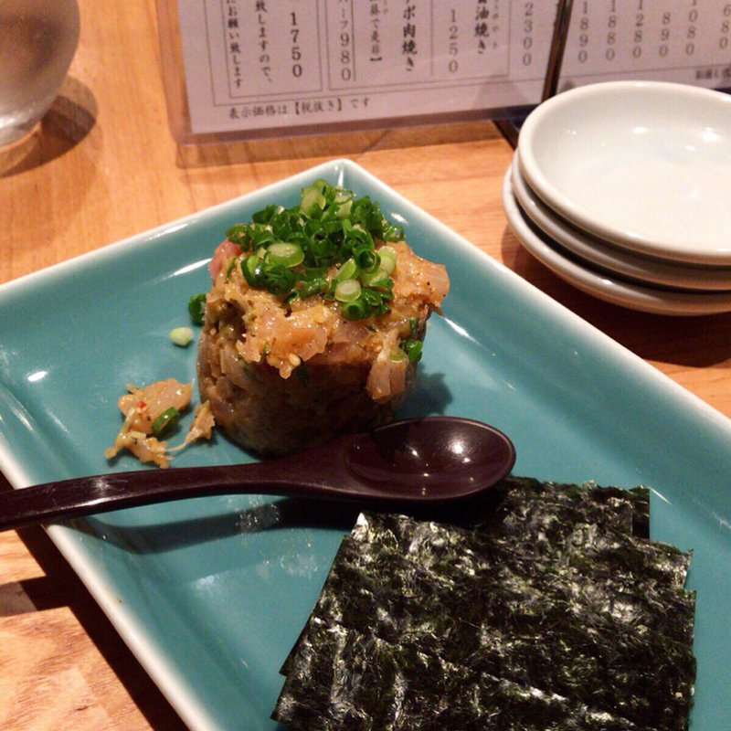 縞鯵なめろう(日なた)