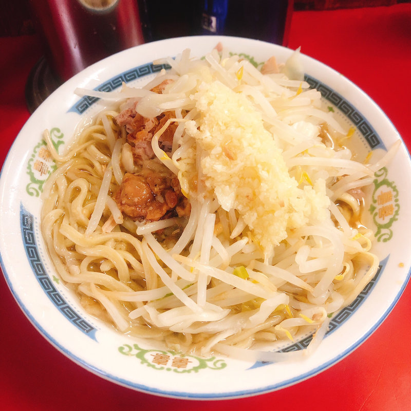 小ラーメン豚入り ヤサイニンニクアブラ(ラーメン二郎 目黒店 （らーめんじろう）)