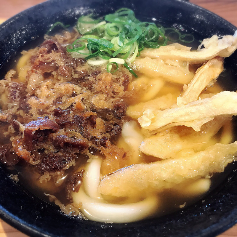 肉＋ごぼう天(土俵うどん )