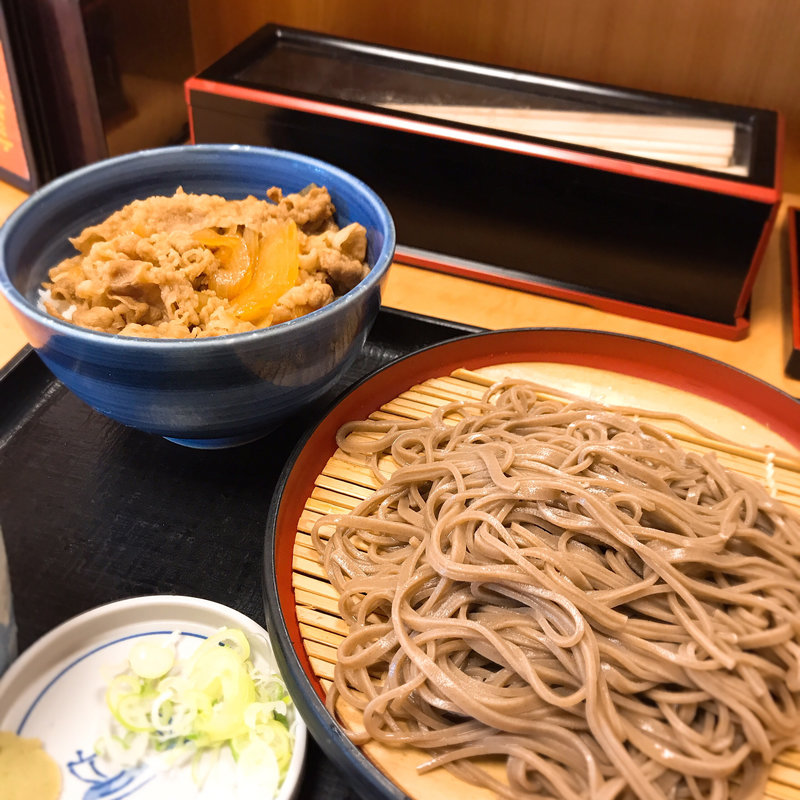 牛丼小盛 もりそばセット(そば処 吉野家 藤沢北口店)