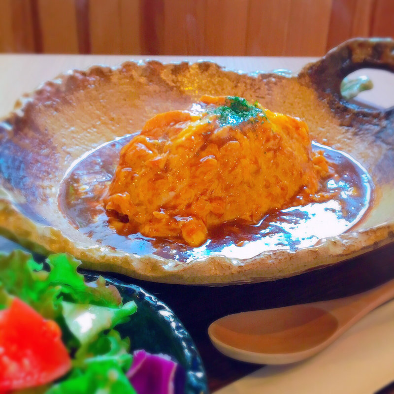ふわとろオムライス(ハンバーグシチューのお店 一(かず))