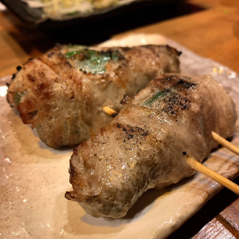 ピーマンチーズ串(もつ焼き勝利はなれ)
