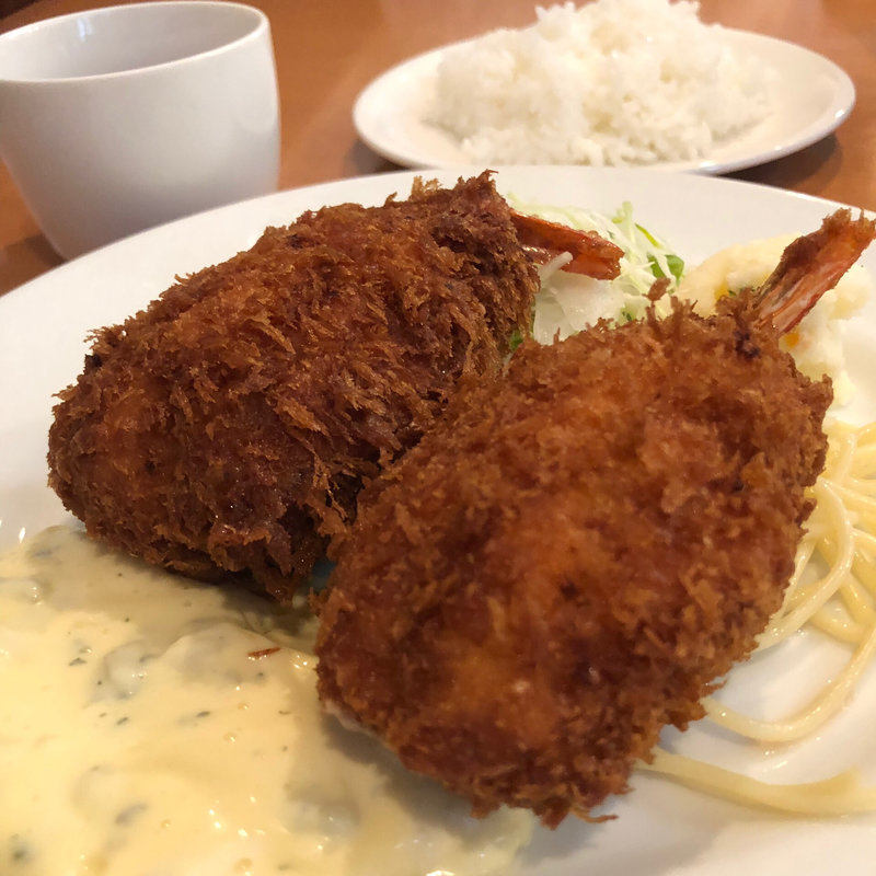 海老クリームコロッケ ランチ(技食人 パルク)