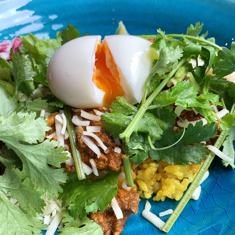 豚ハツのキーマカレー(グッドラックカリー )