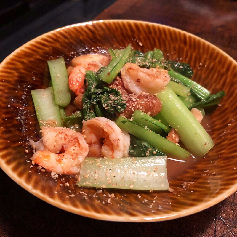 青菜酒盗炒め(酒処てらやま)