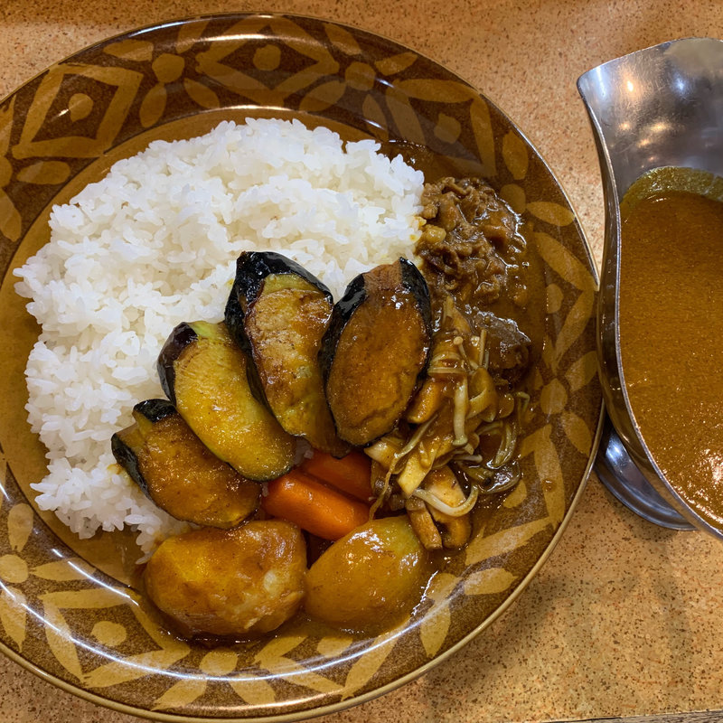 特製ビーフ　ナスとキノコ入り(カレー屋 辛樹)