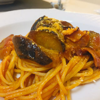 茄子とパルメザンチーズのスパゲッティ(Kitchenピエロ)