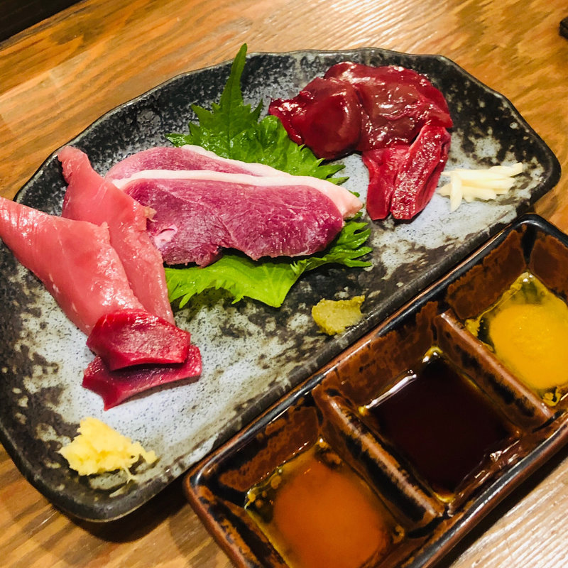 鴨のお刺身盛り合わせ(やき亭ぼーの)