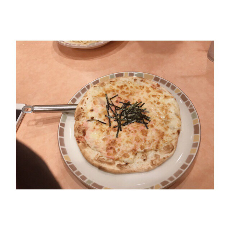 たらこクリームのピザ(サイゼリヤ 大宮駅東口ラクーン店)
