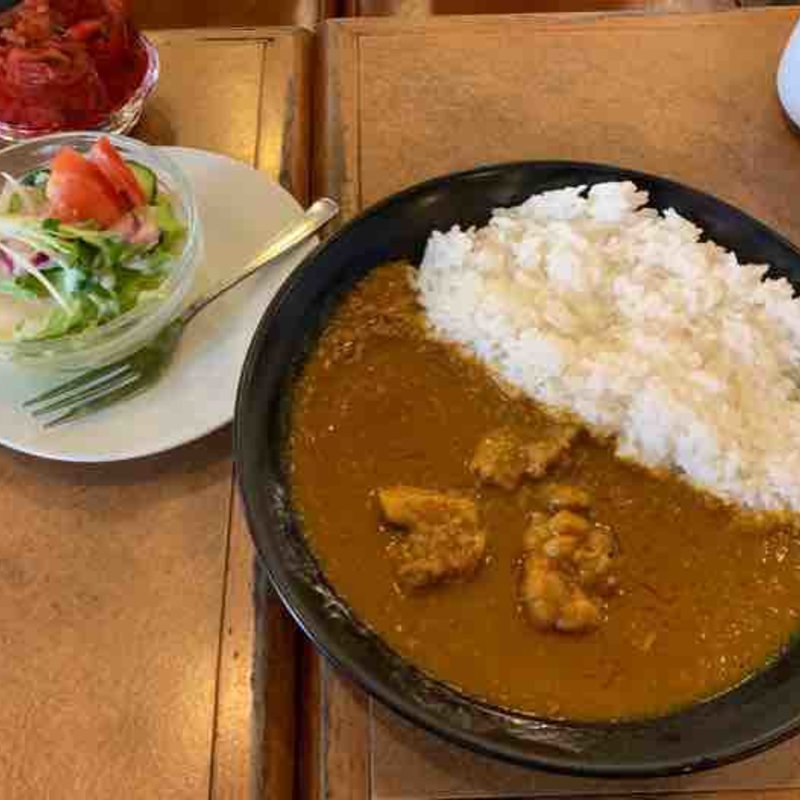 インド風チキンカレーセット(上板橋珈琲館)