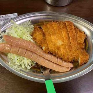 チキンカツミニカレー＋ウインナー(カレーのチャンピオン 九段三番町店)
