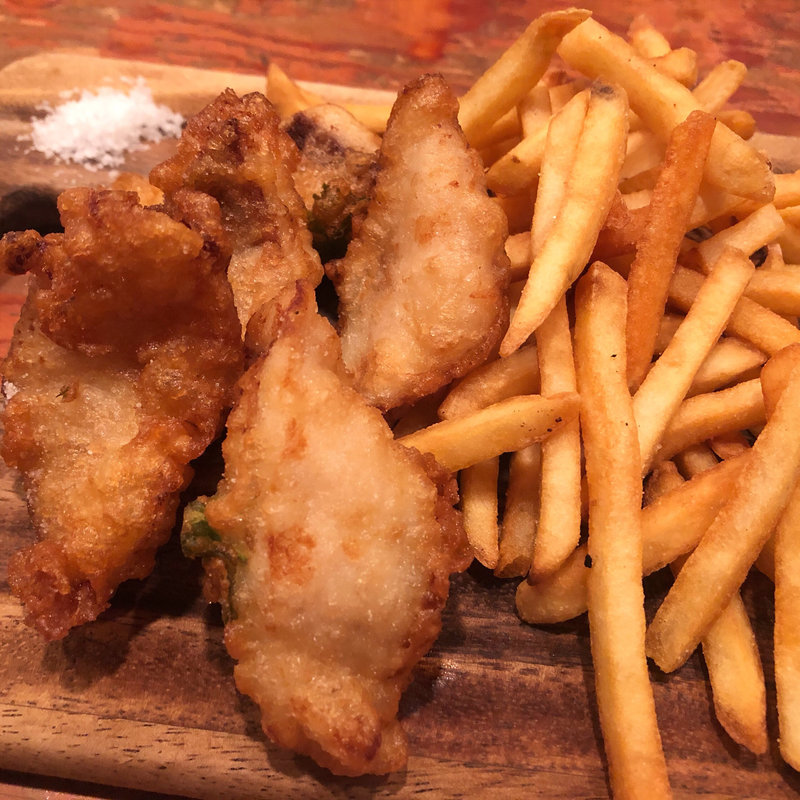 イシダイのフィッシュ&チップス(ata)