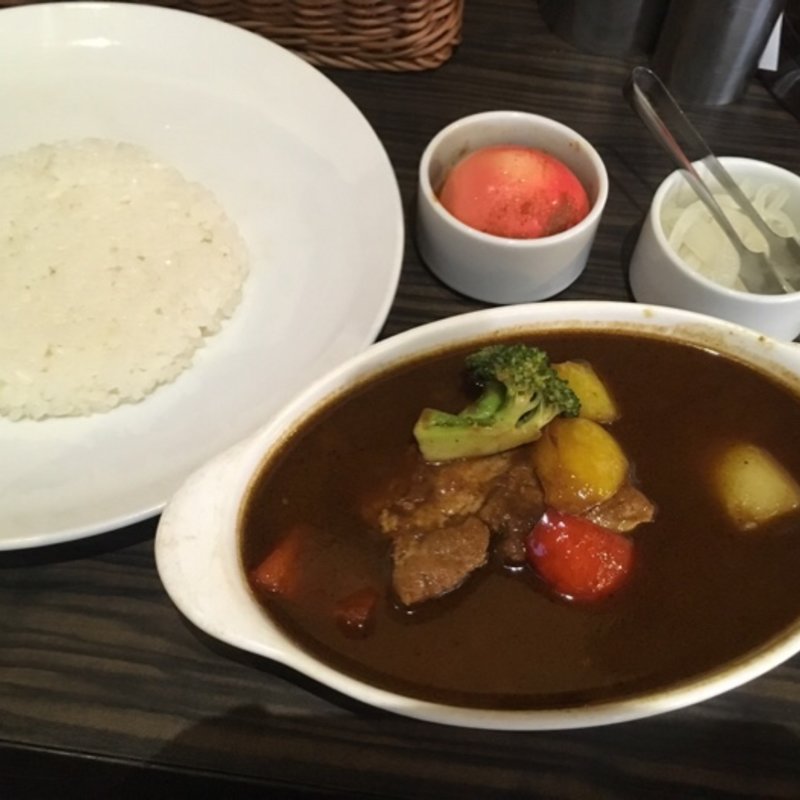 シチュードカレー、ボンタマ(カレーハウス 横浜ボンベイ 高田馬場店)
