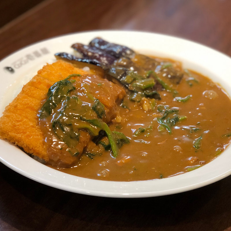 チキンカツ・なす・ほうれん草カレー(CoCo壱番屋 佐久ステーションパーク店 （ココイチバンヤ）)