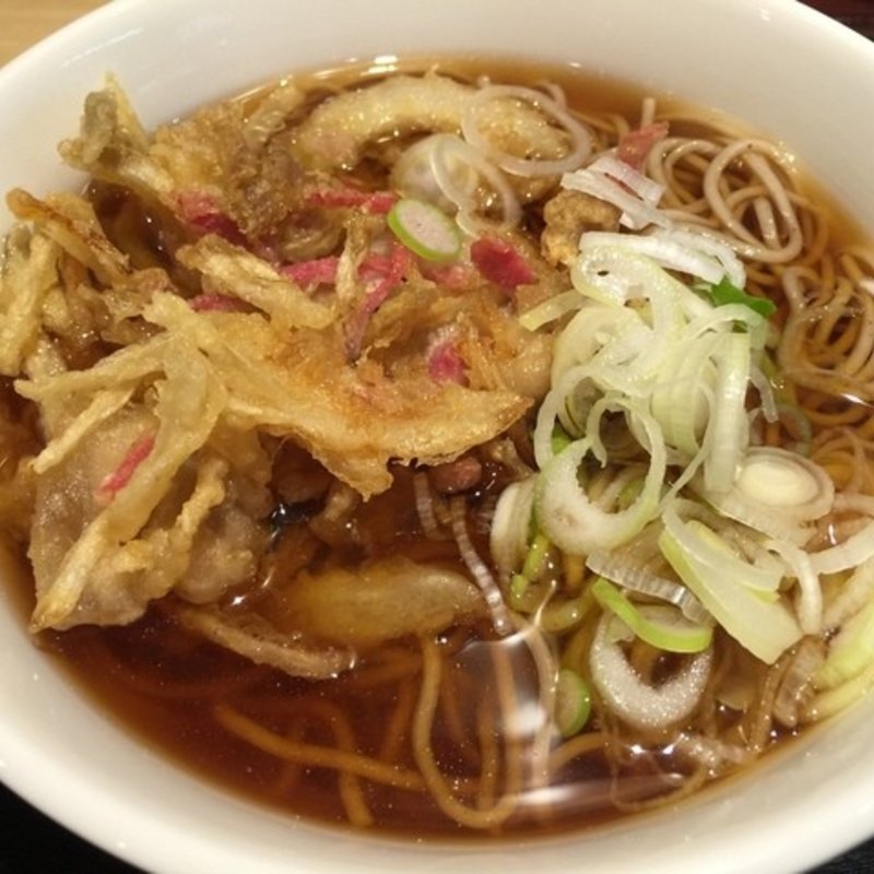 豚肉と紅しょうがのかき揚げそば(いろり庵きらく 南船橋)