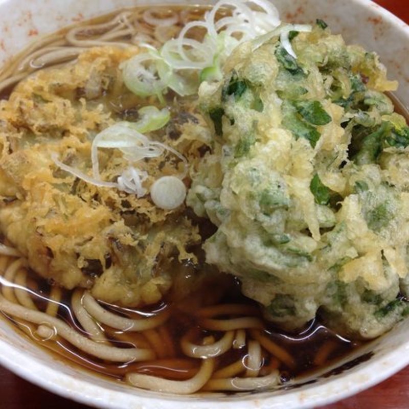 天ぷらそば+春菊天(二葉 （ふたば）)