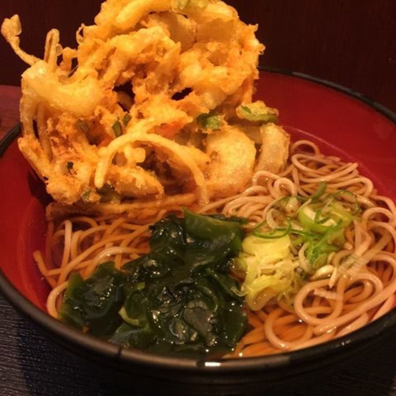 かき揚げ天そば(越後そば 東京店)