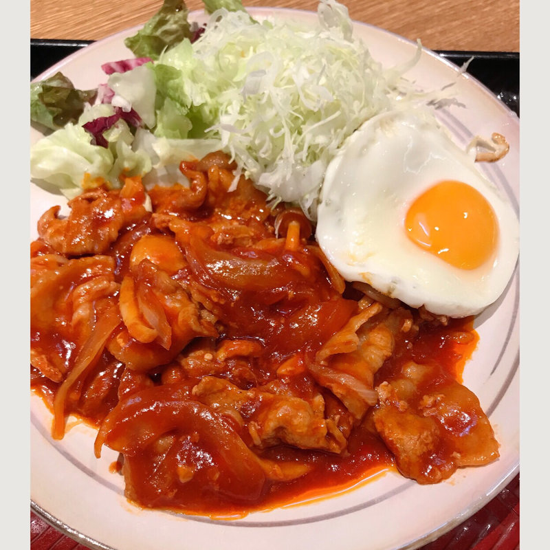 月見ポークチャップ定食(大戸屋ごはん処 綾瀬タウンヒルズSC店)