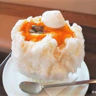 季節のかき氷 かぼちゃキャラメルナッツ (和洋喫茶 レモンの木 )