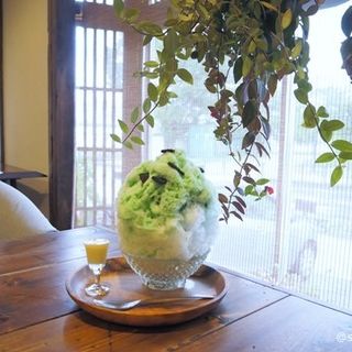 チョコミントかき氷(カフェ フクバコ （coffee fukubako）)