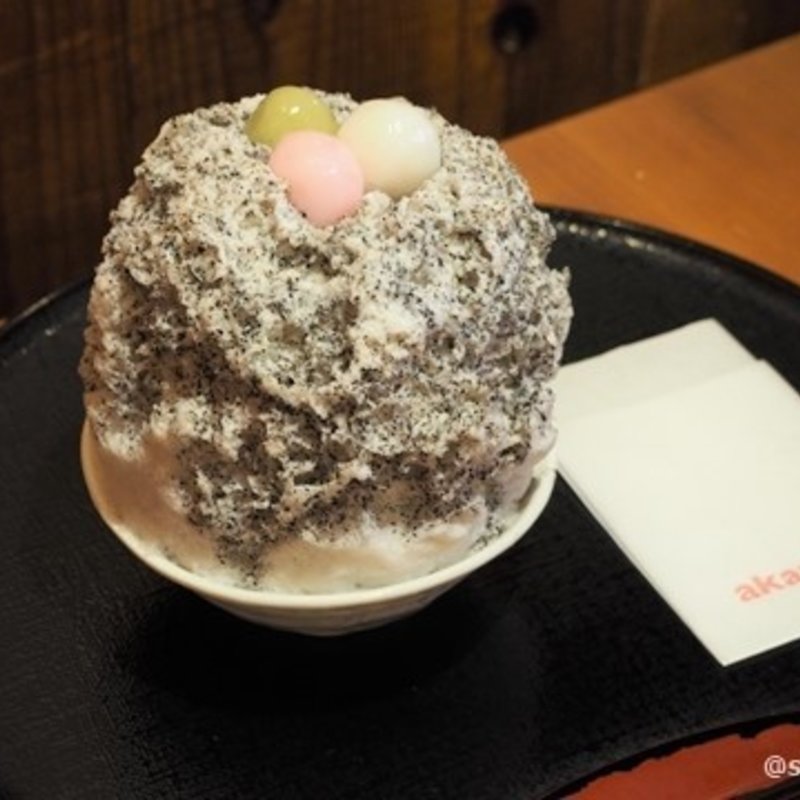 黒ごまミルク　白玉トッピング(茶屋赤鰐 )