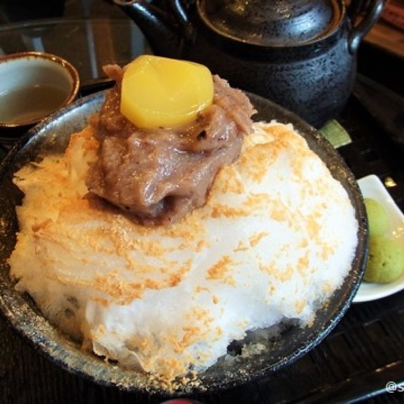 栗のかき氷(（株）袋布（たふ）向春園 本店)