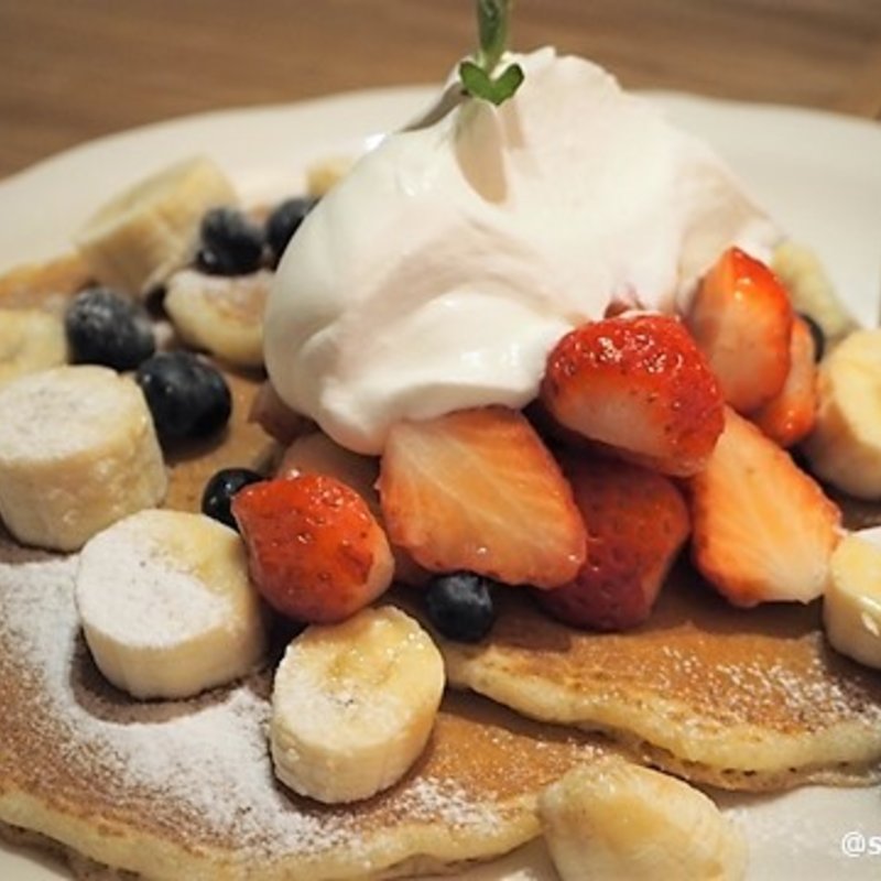 ミックスフルーツパンケーキ(オリジナルパンケーキハウス なんばパークス店)