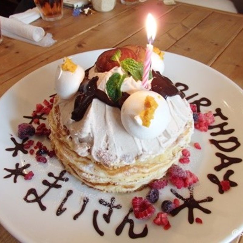 柚子モンブランとサクサクバニラパンケーキ(ユナイテッドカフェ （6＋E UNITED cafe）)