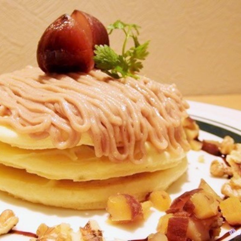 マロンのモンブラン風パンケーキ(gram HEPナビオ店)