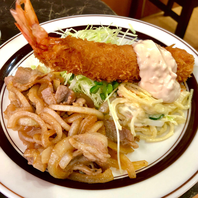 生姜焼き + 海老フライ(キッチン南海 高円寺店)