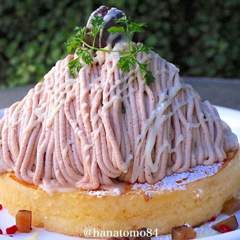 モンブランパンケーキ(カフェ アクイーユ 恵比寿)