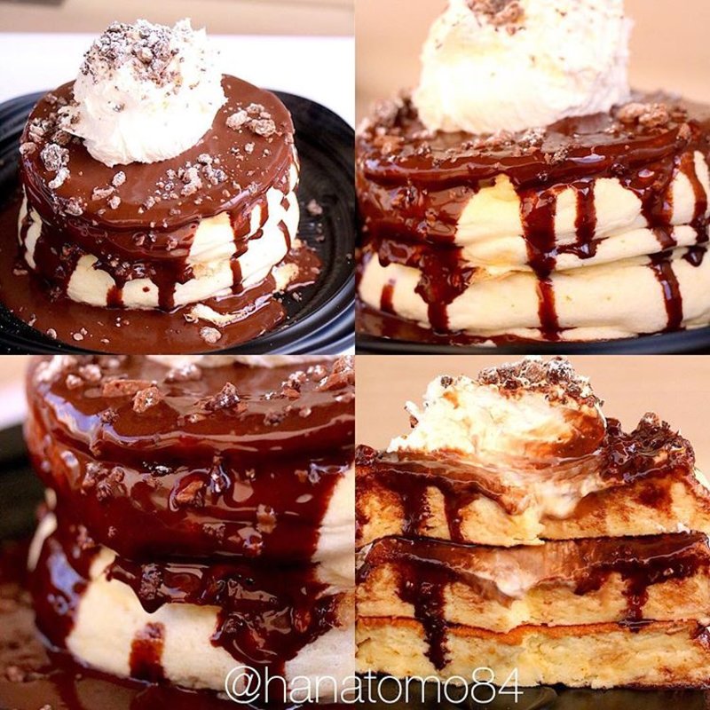 ミルクチョコレートパンケーキ(eggg Cafe 小平本店)