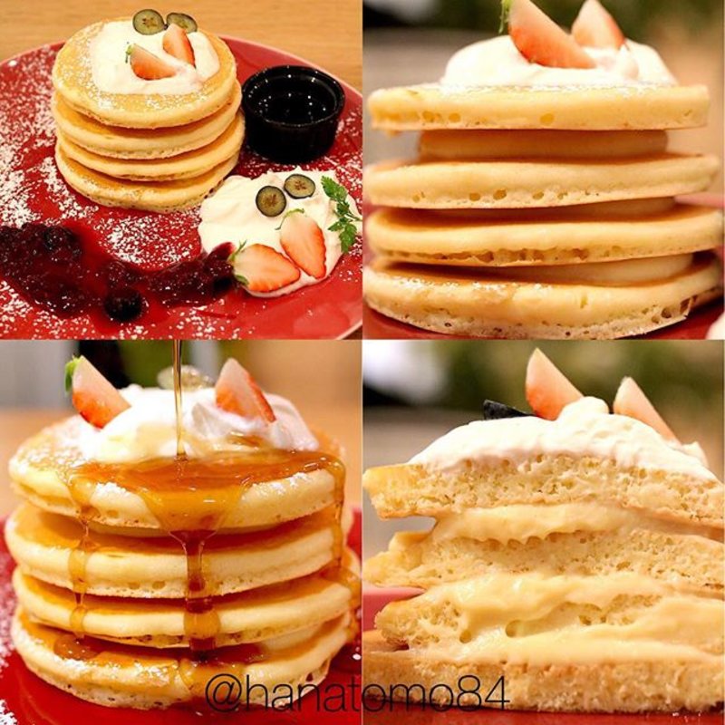 米粉と豆乳のフレッシュベリーパンケーキ(ジンナンカフェ 千葉)